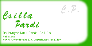 csilla pardi business card